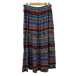 Koret Skirt Womens 18W Maxi Fairy Grunge Green Floral Cottagecore Festival Boho